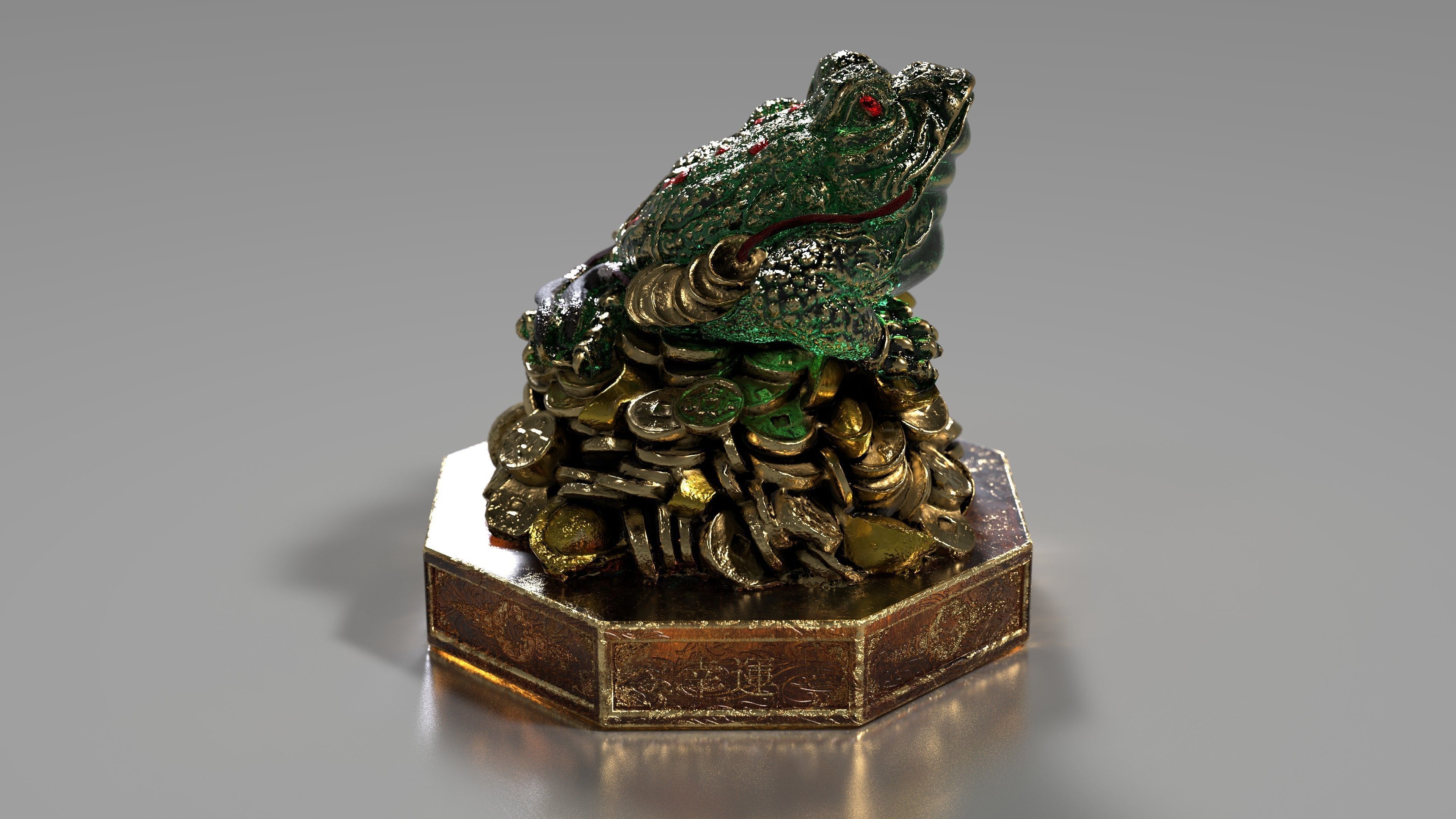 Jin Chan Money Frog Low-poly 3D model_4