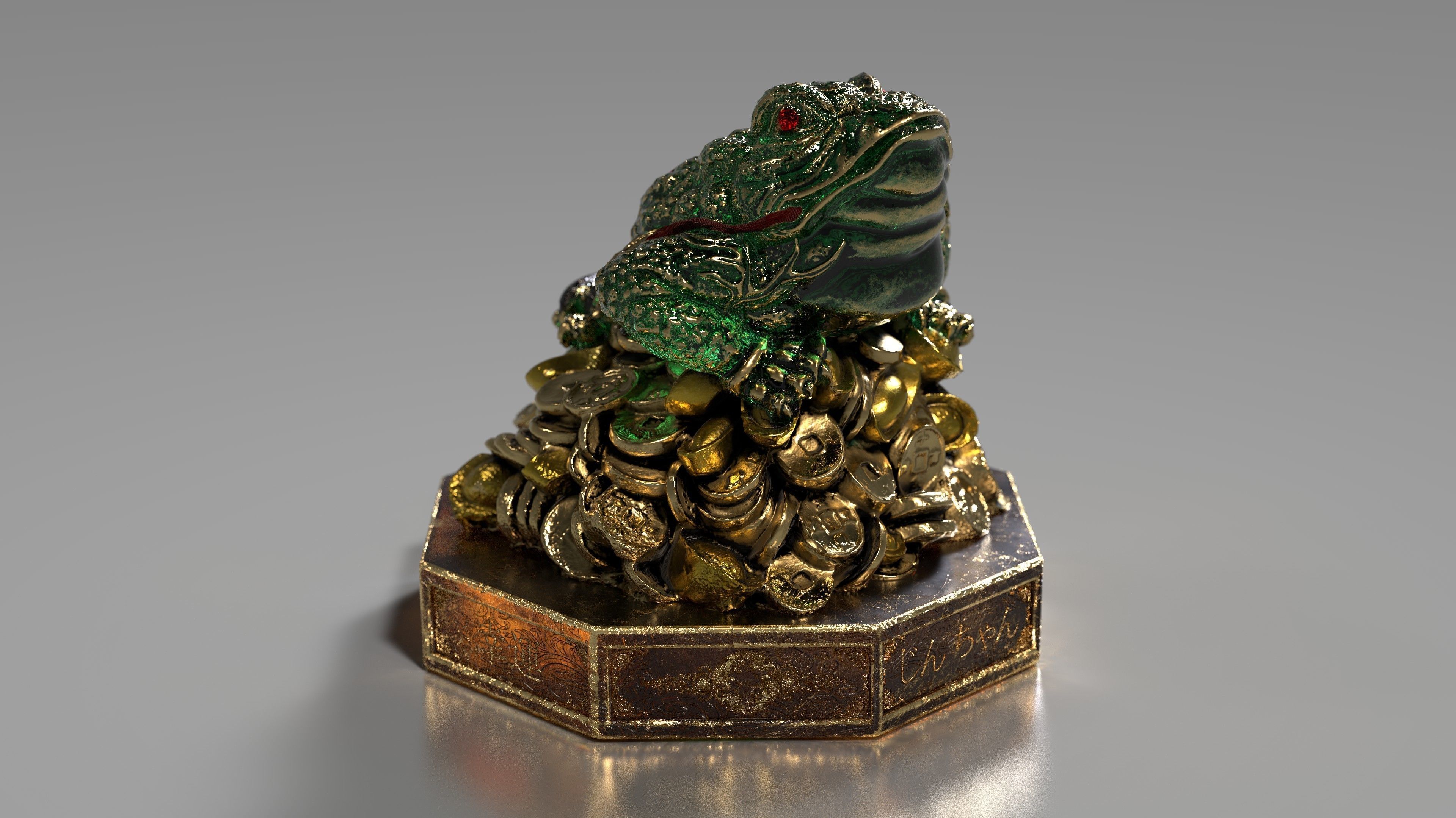 Jin Chan Money Frog Low-poly 3D model_3