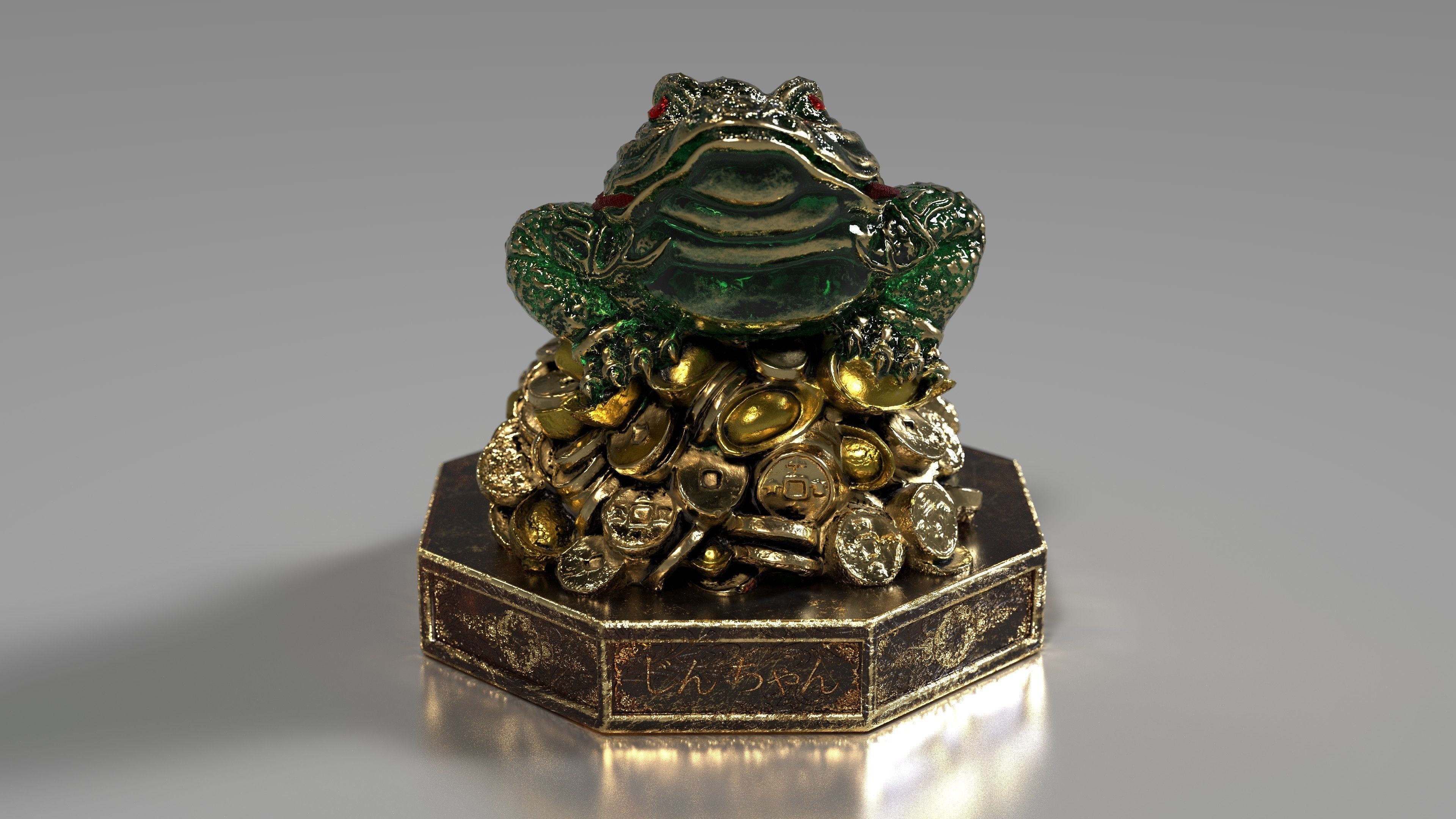 Jin Chan Money Frog Low-poly 3D model_2