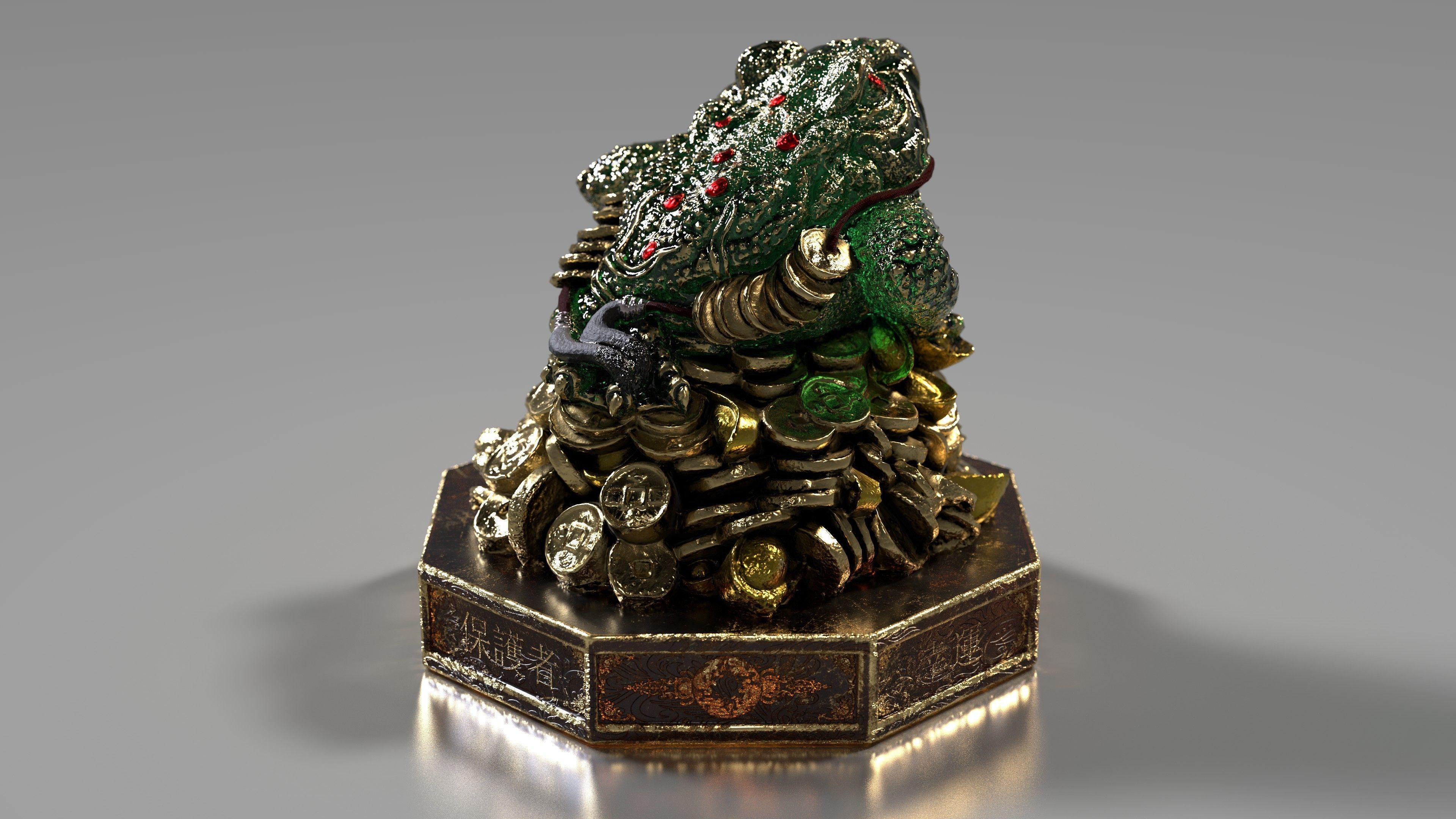 Jin Chan Money Frog Low-poly 3D model_5