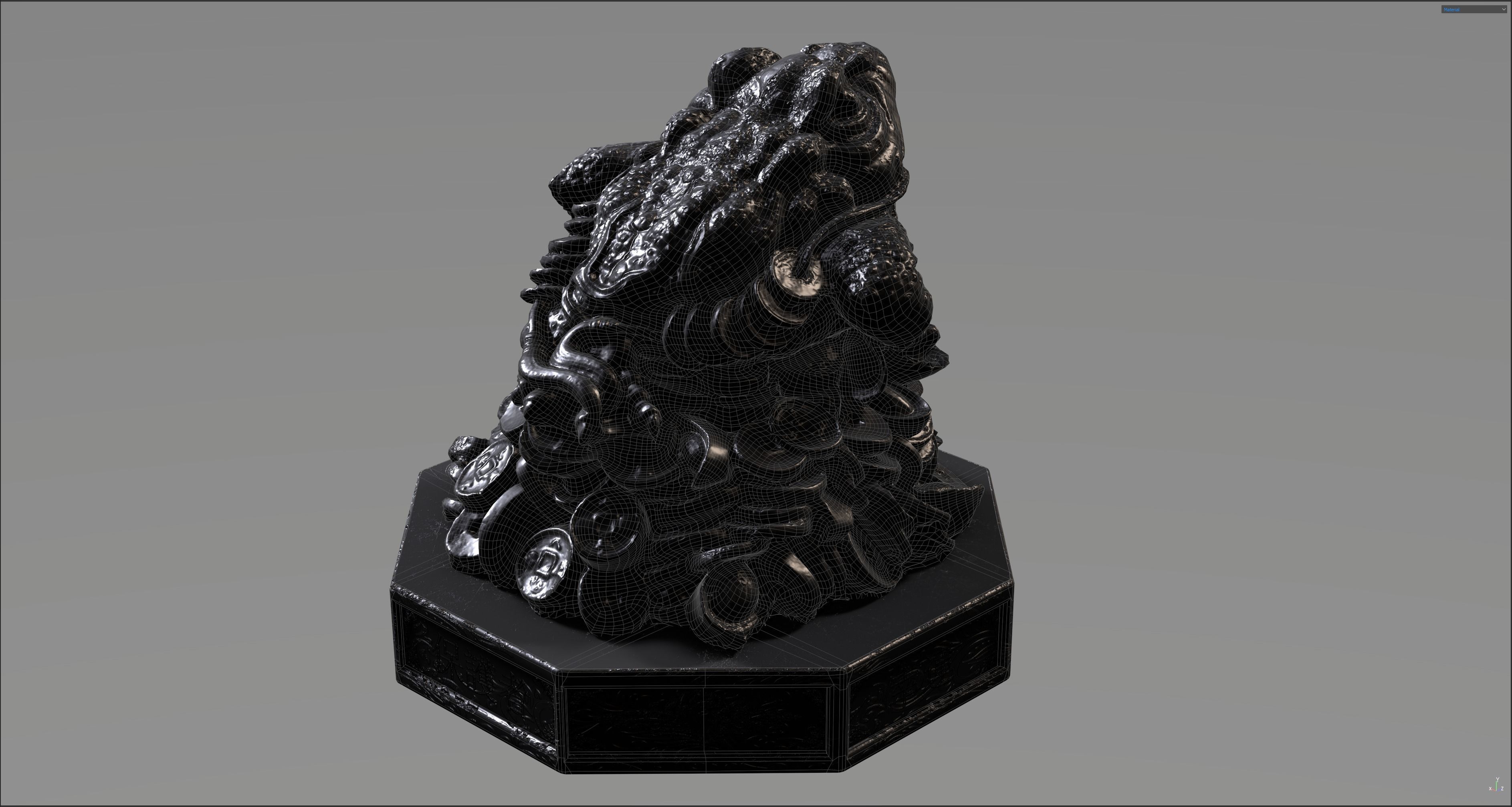 Jin Chan Money Frog Low-poly 3D model_15