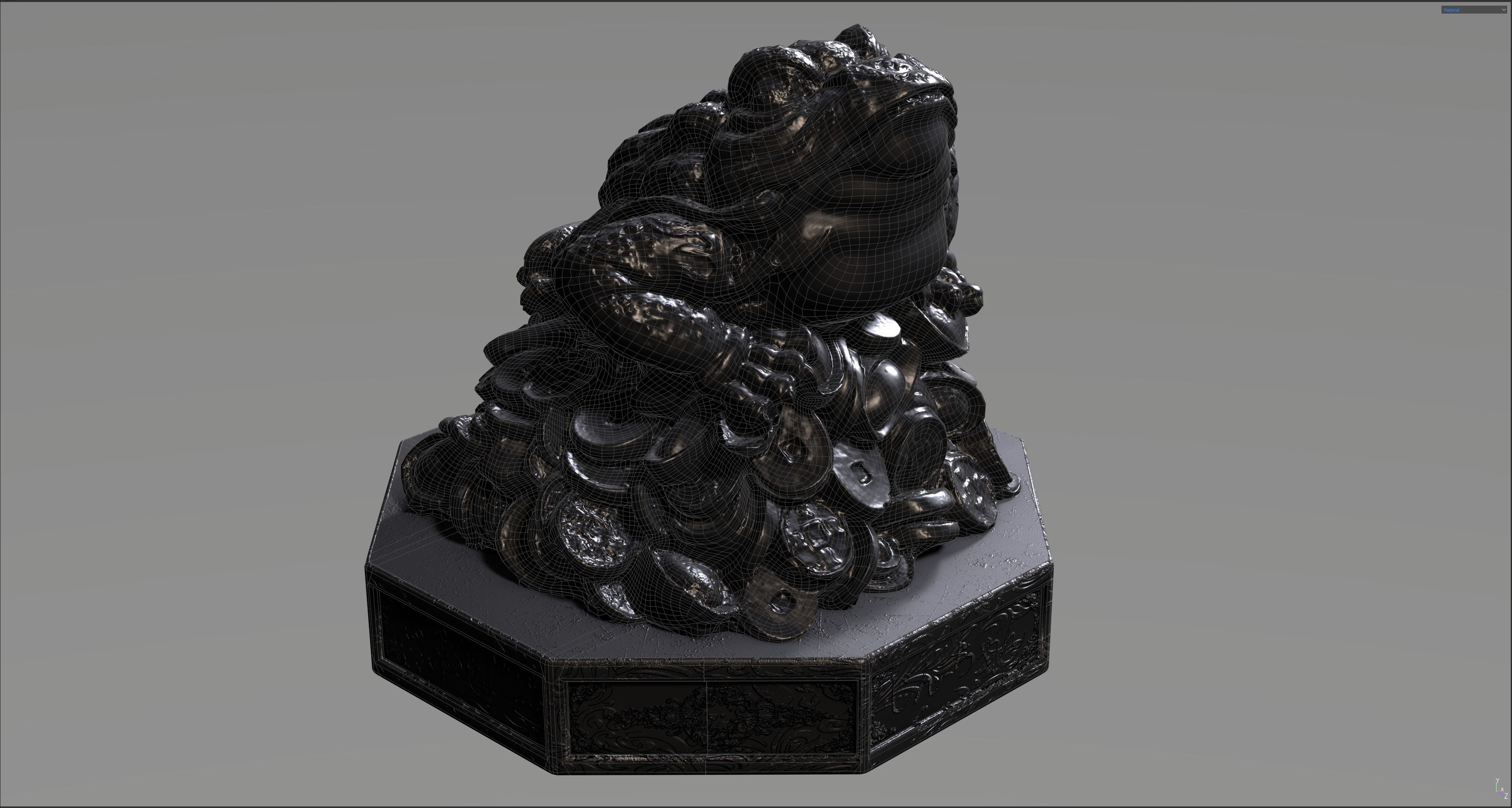 Jin Chan Money Frog Low-poly 3D model_16