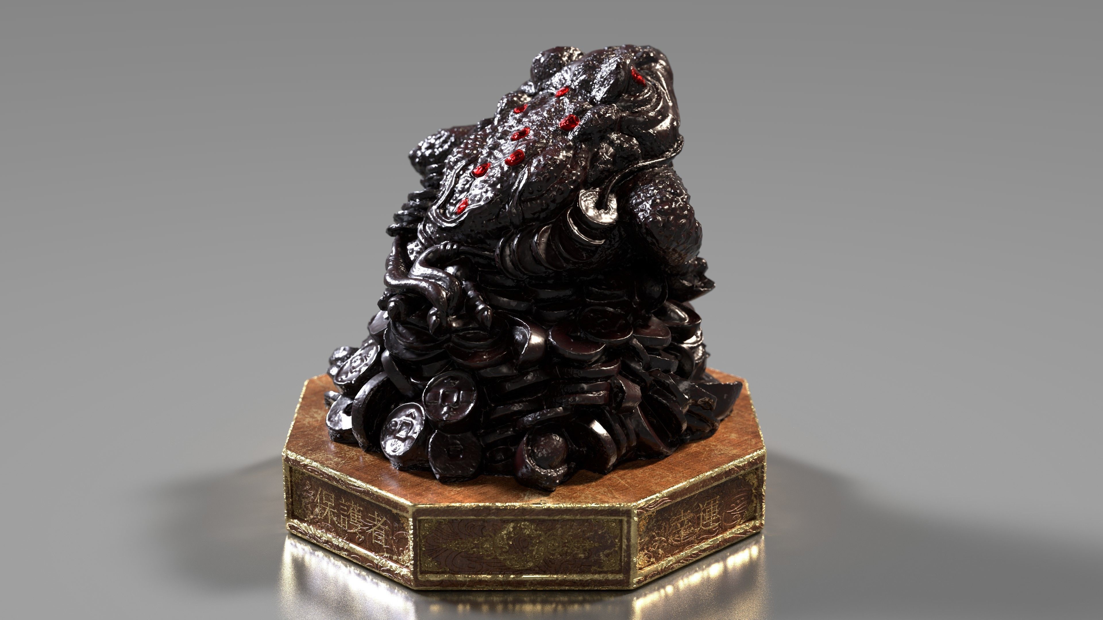 Jin Chan Money Frog Low-poly 3D model_9