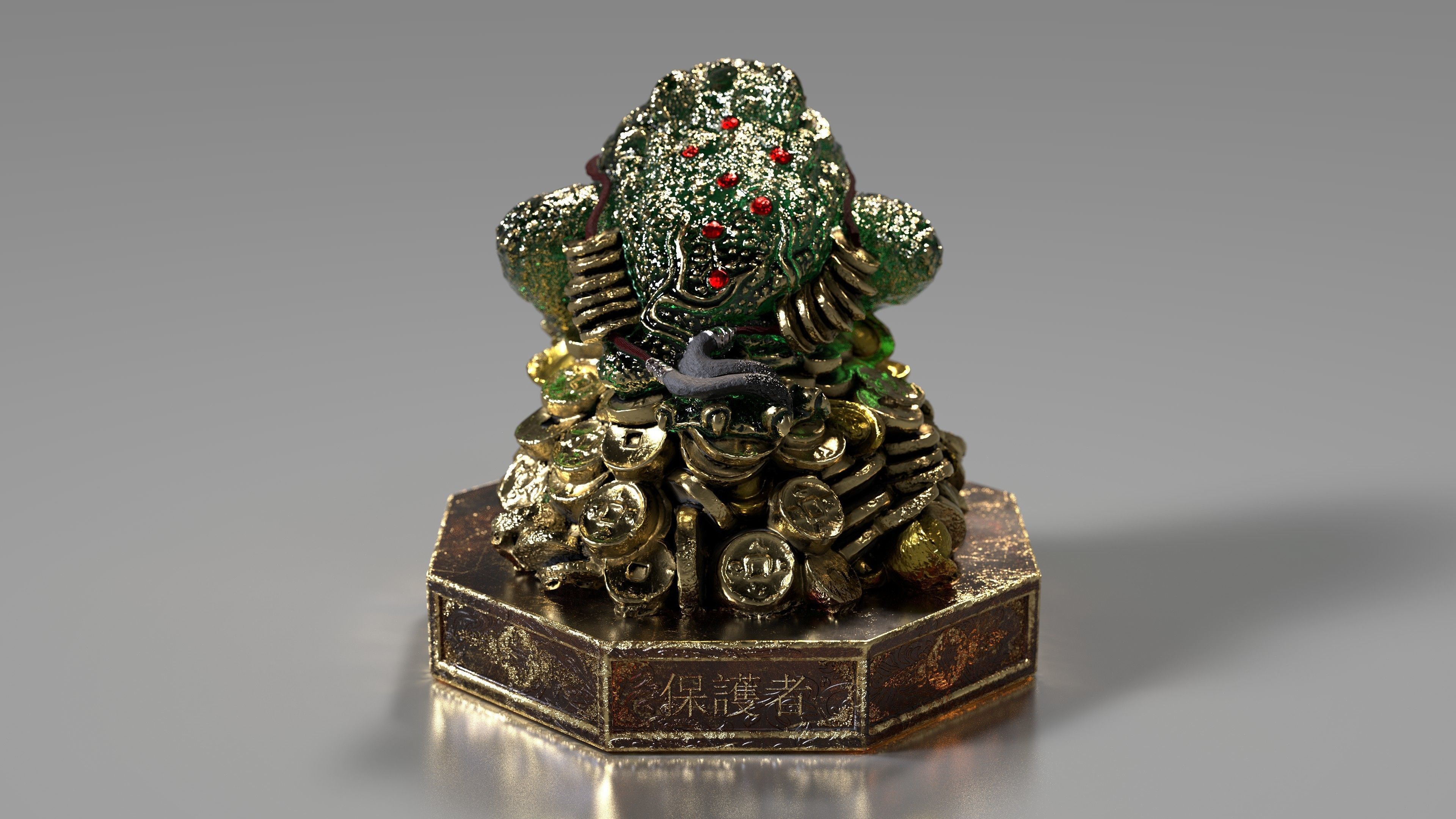 Jin Chan Money Frog Low-poly 3D model_6