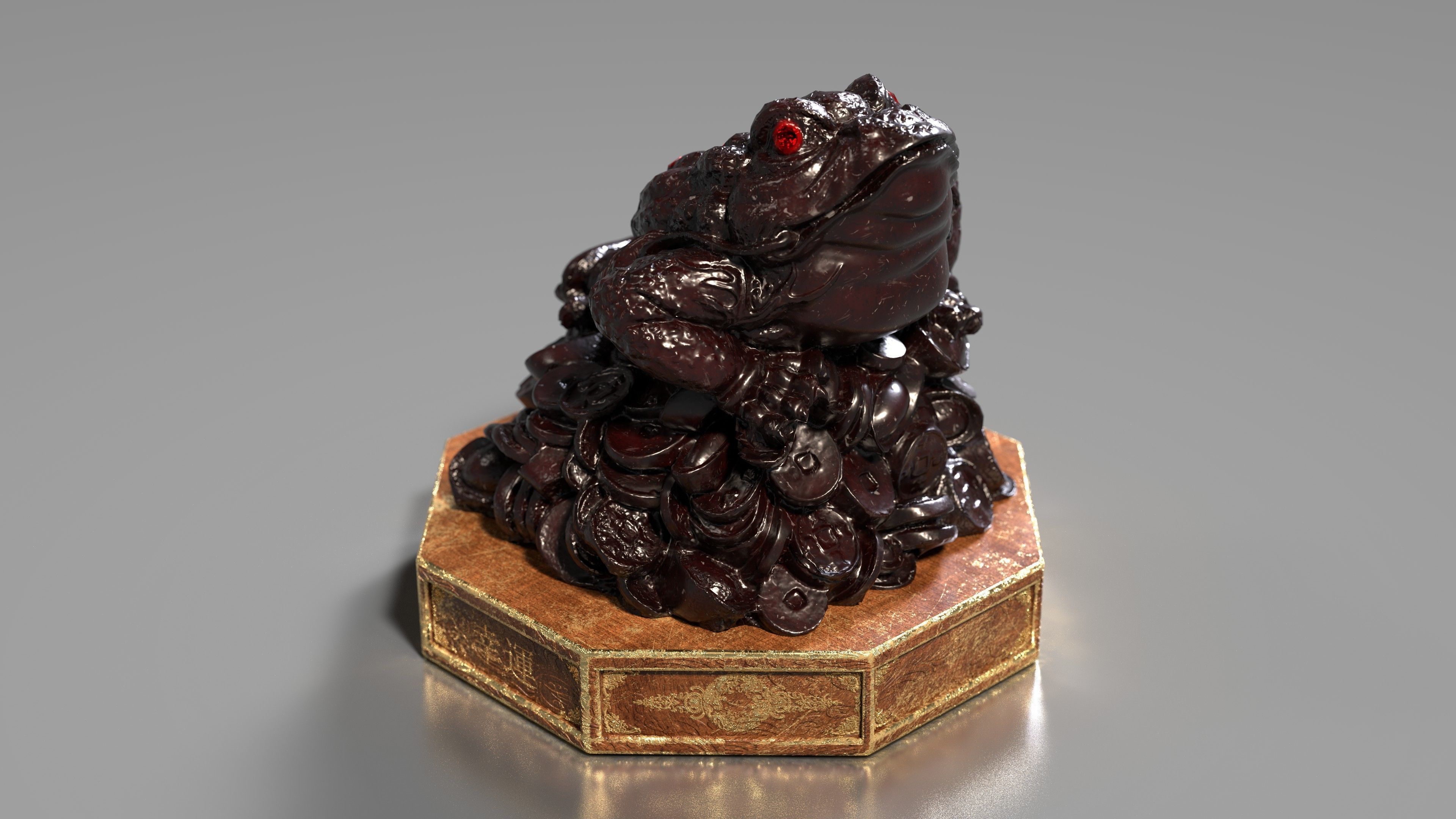 Jin Chan Money Frog Low-poly 3D model_8