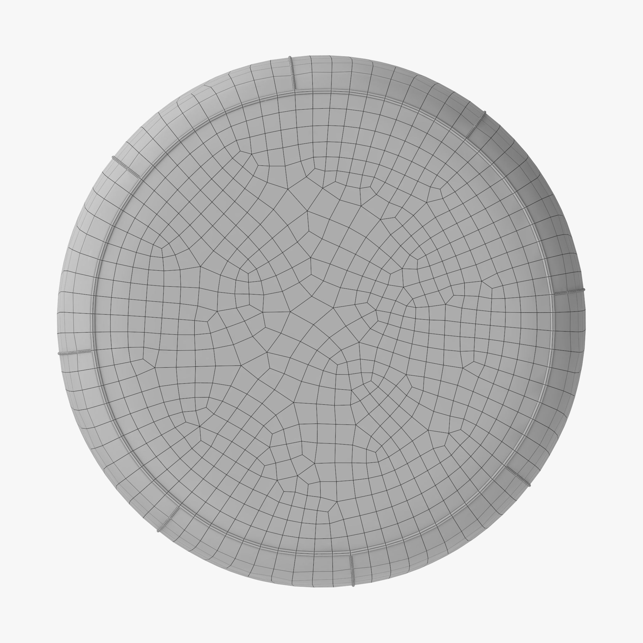 Red Black Moroccan Leather Pouf 3D model_17