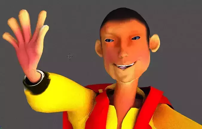 Leanguy animated Low-poly 3D model