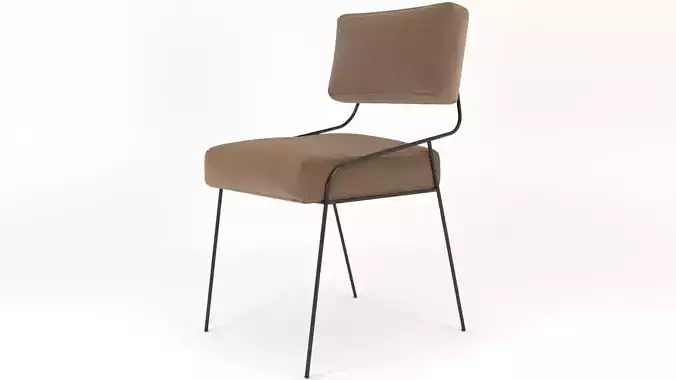 Steel Chair with Pillows - 3ds Max