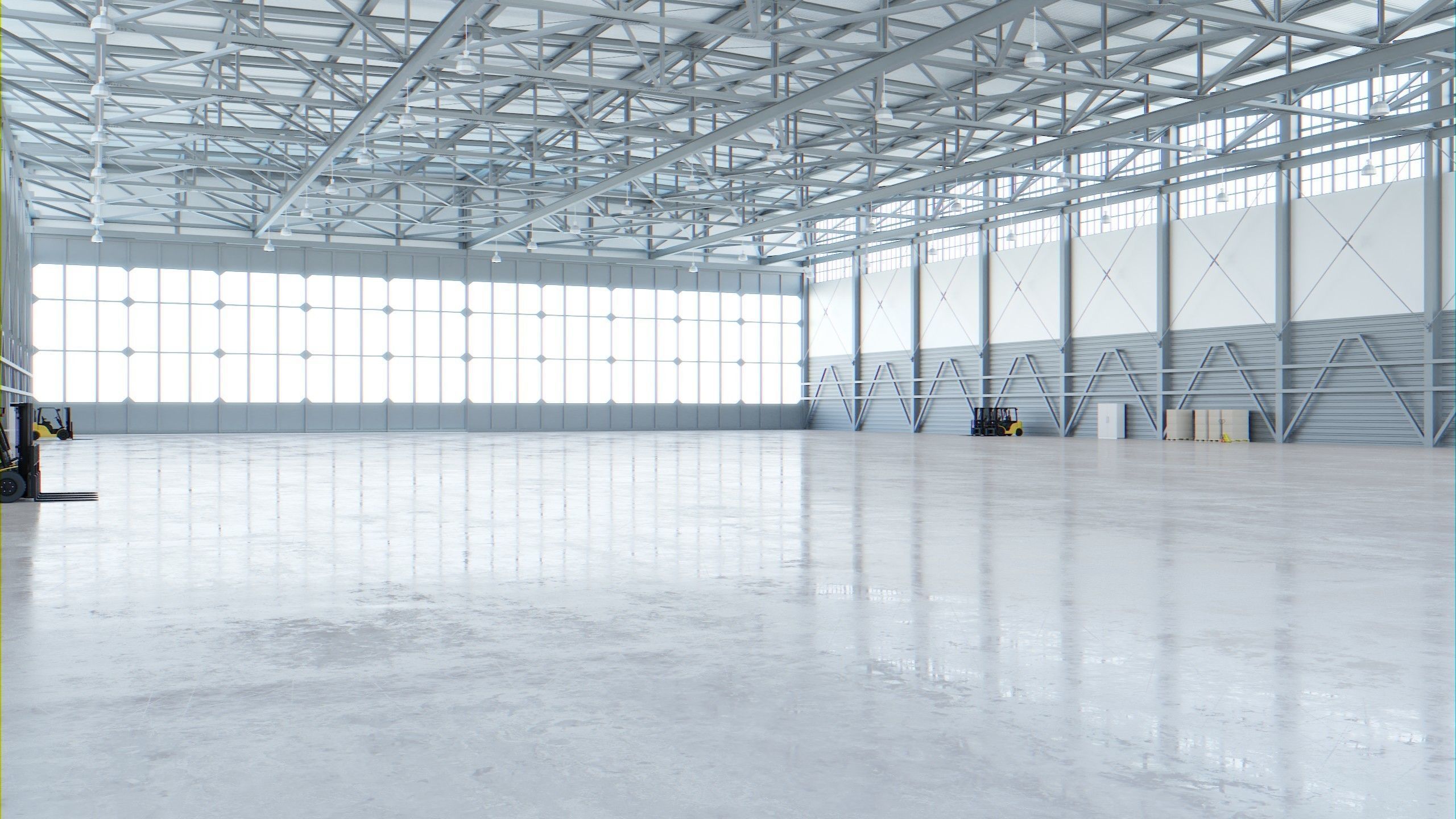 Airplane Hangar Interior 4 Low-poly 3D model_6