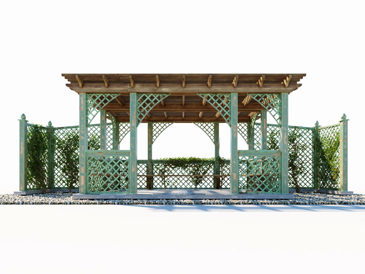 Arbor with trellis