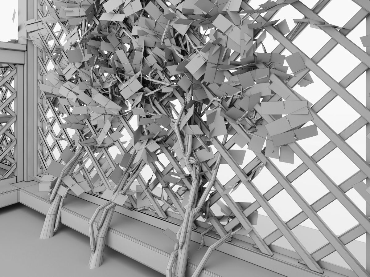 Arbor with trellis  3D model_7