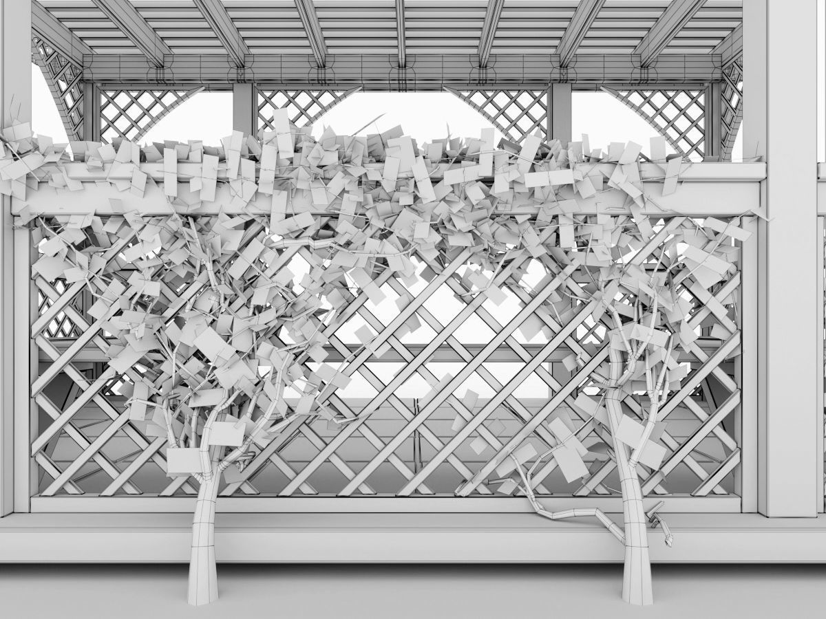 Arbor with trellis  3D model_6