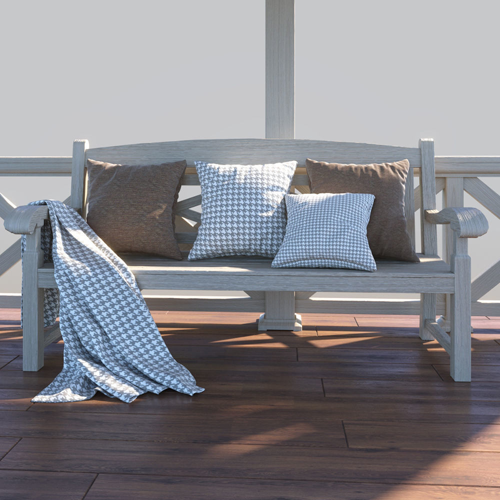 Wooden arbor 3D model_5