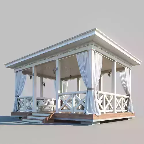 Wooden arbor 3D model