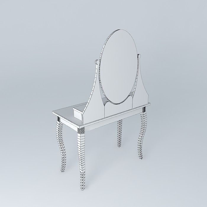 HEMNES vanity table Free 3D model_4