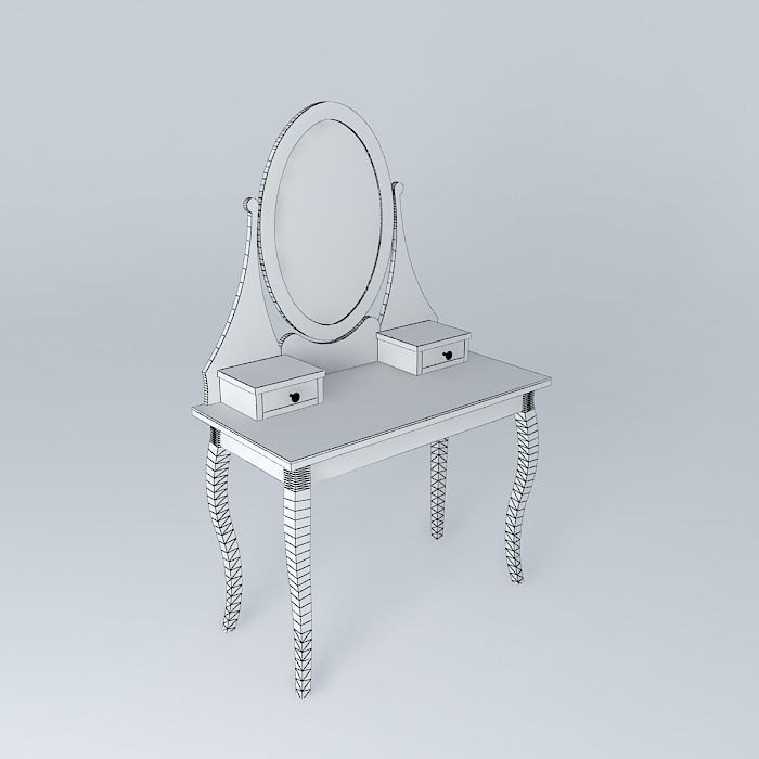 HEMNES vanity table Free 3D model_3