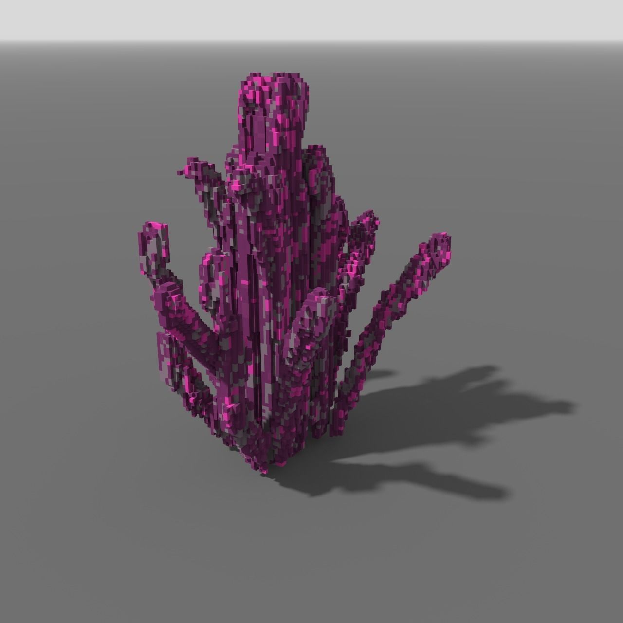 Voxel - Purple Coral - Low-poly 3D Model Low-poly 3D model_2