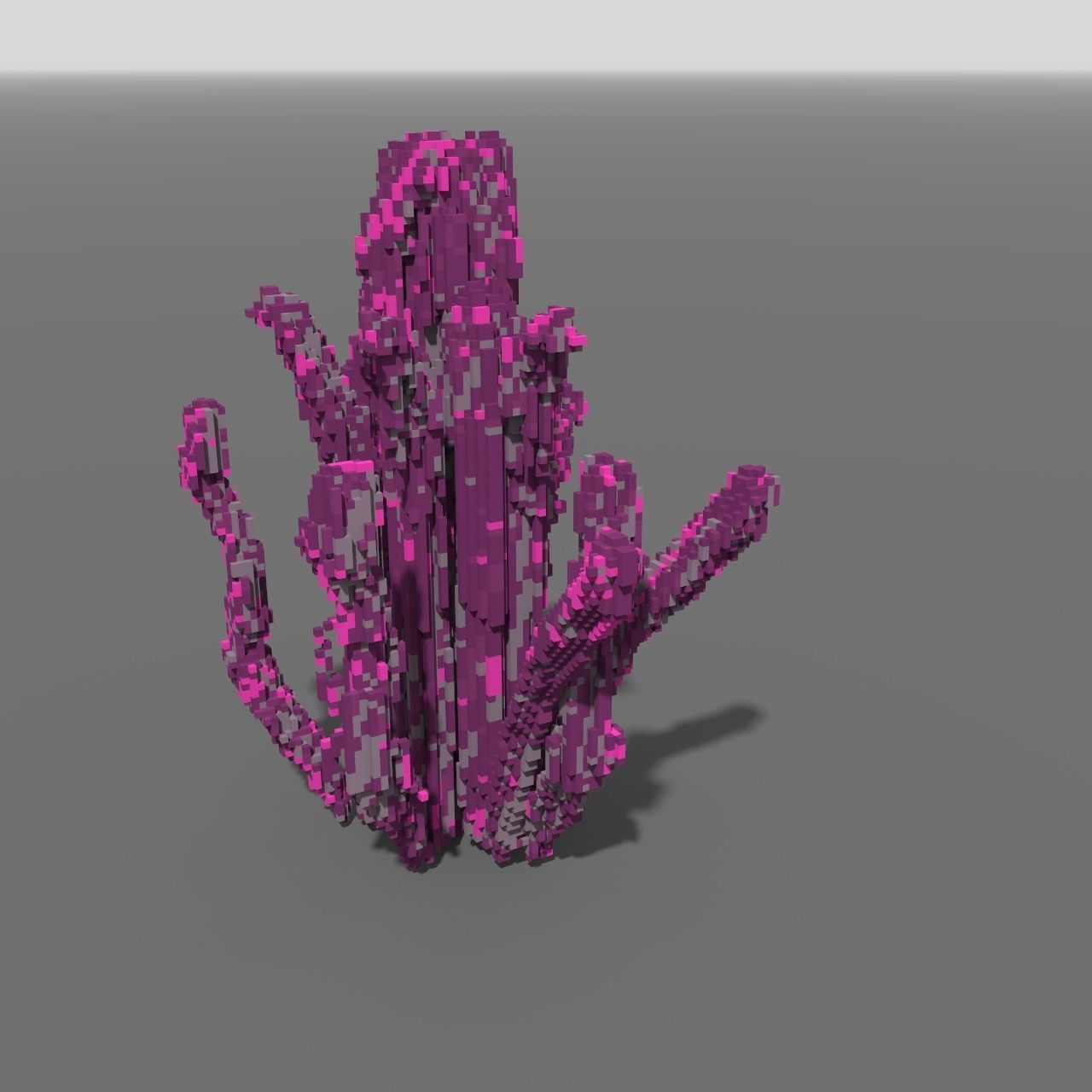Voxel - Purple Coral - Low-poly 3D Model Low-poly 3D model_1