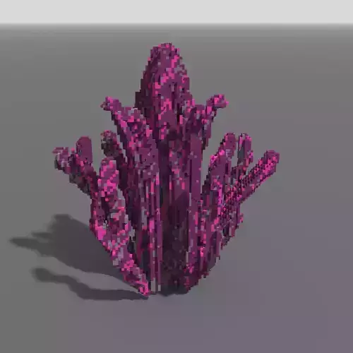 Voxel - Purple Coral - Low-poly 3D Model Low-poly 3D model