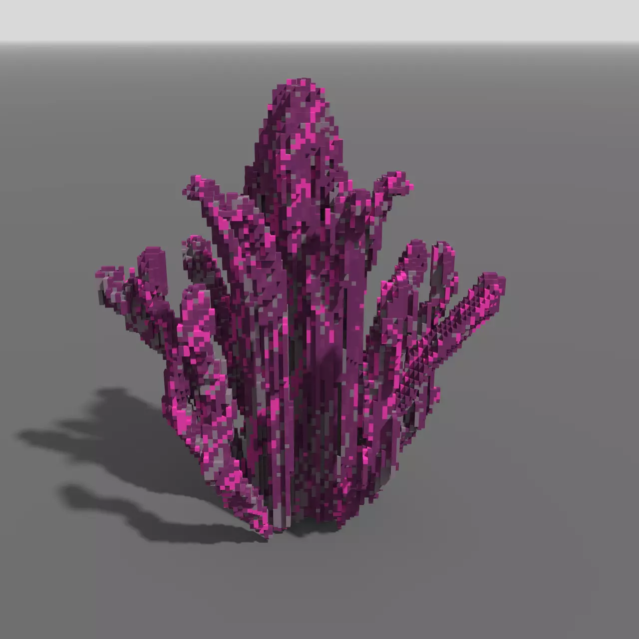 Voxel - Purple Coral - Low-poly 3D Model Low-poly 3D model_0