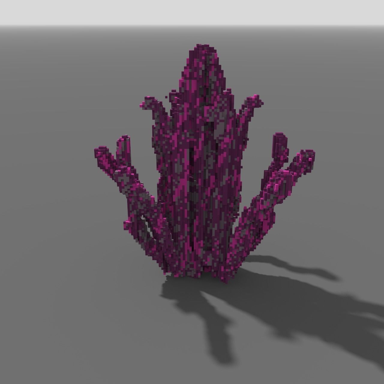 Voxel - Purple Coral - Low-poly 3D Model Low-poly 3D model_3