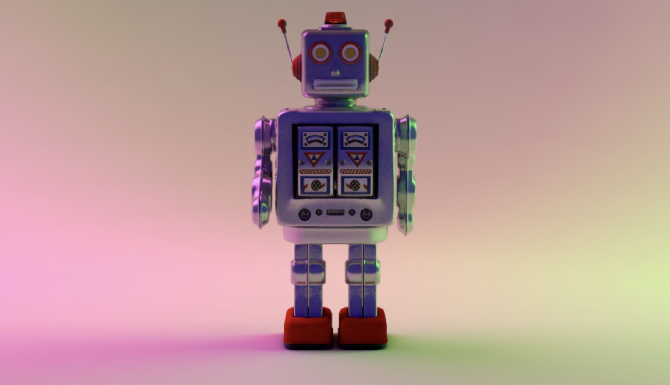 Robot Electron Mr DCell Tin toy retro vintage Battery 3D model