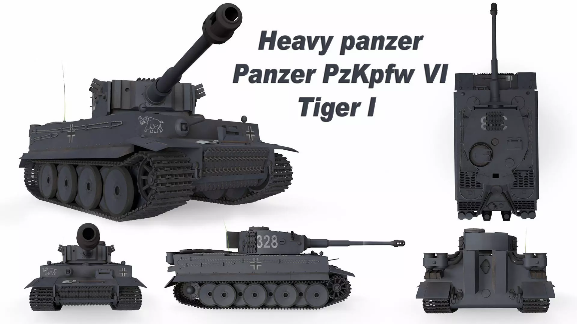 Panzer PzKpfw VI Tiger I 3D model