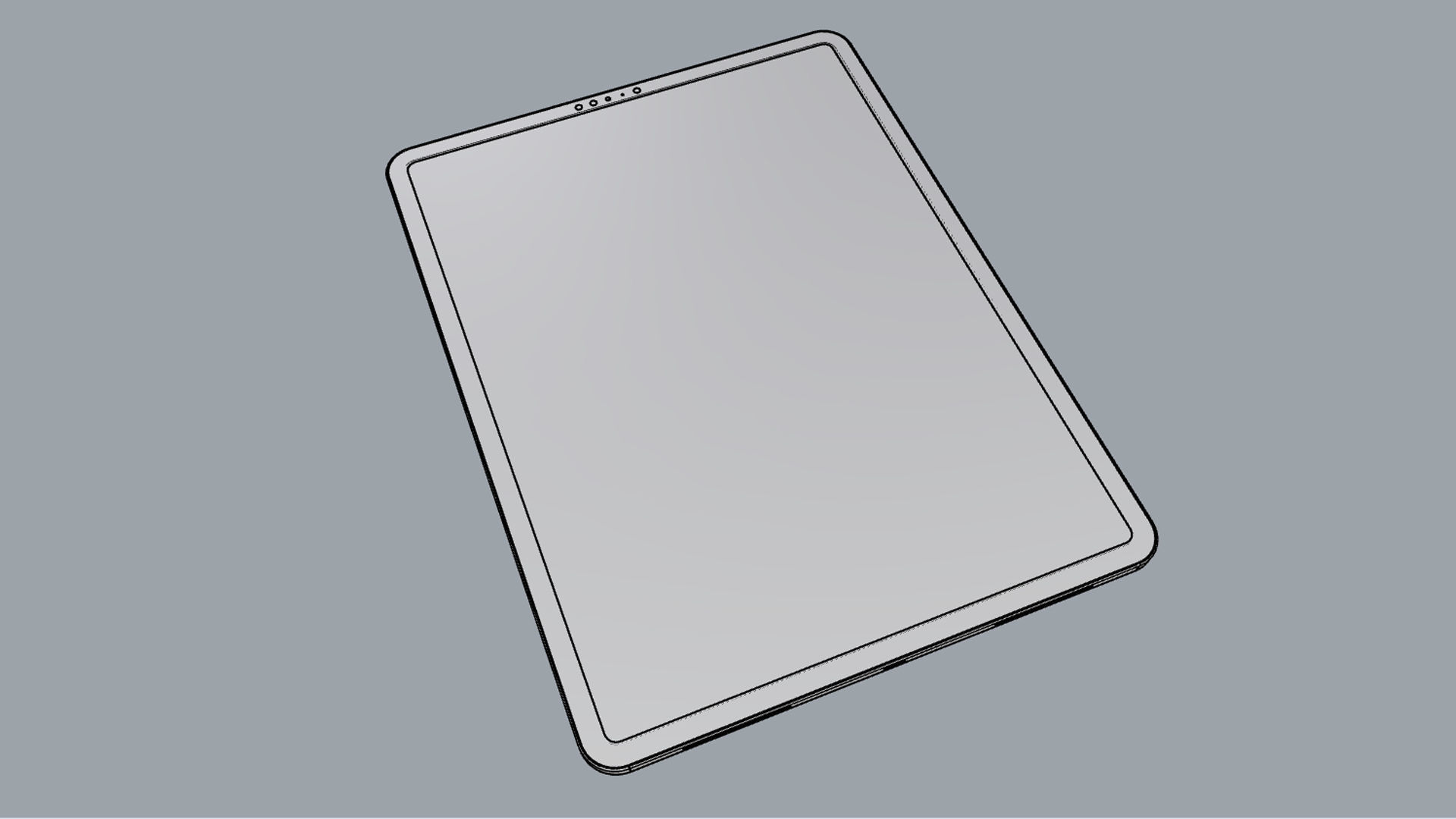 iPad Pro 12 9-inch Space Gray 3D model_20