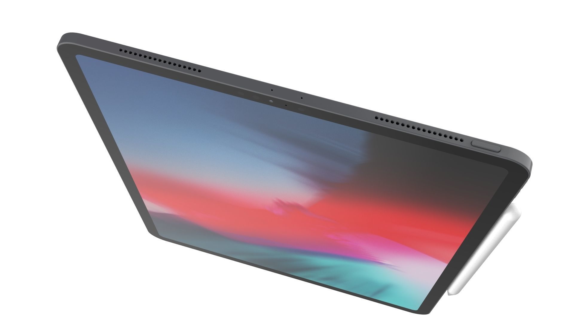 iPad Pro 12 9-inch Space Gray 3D model_10