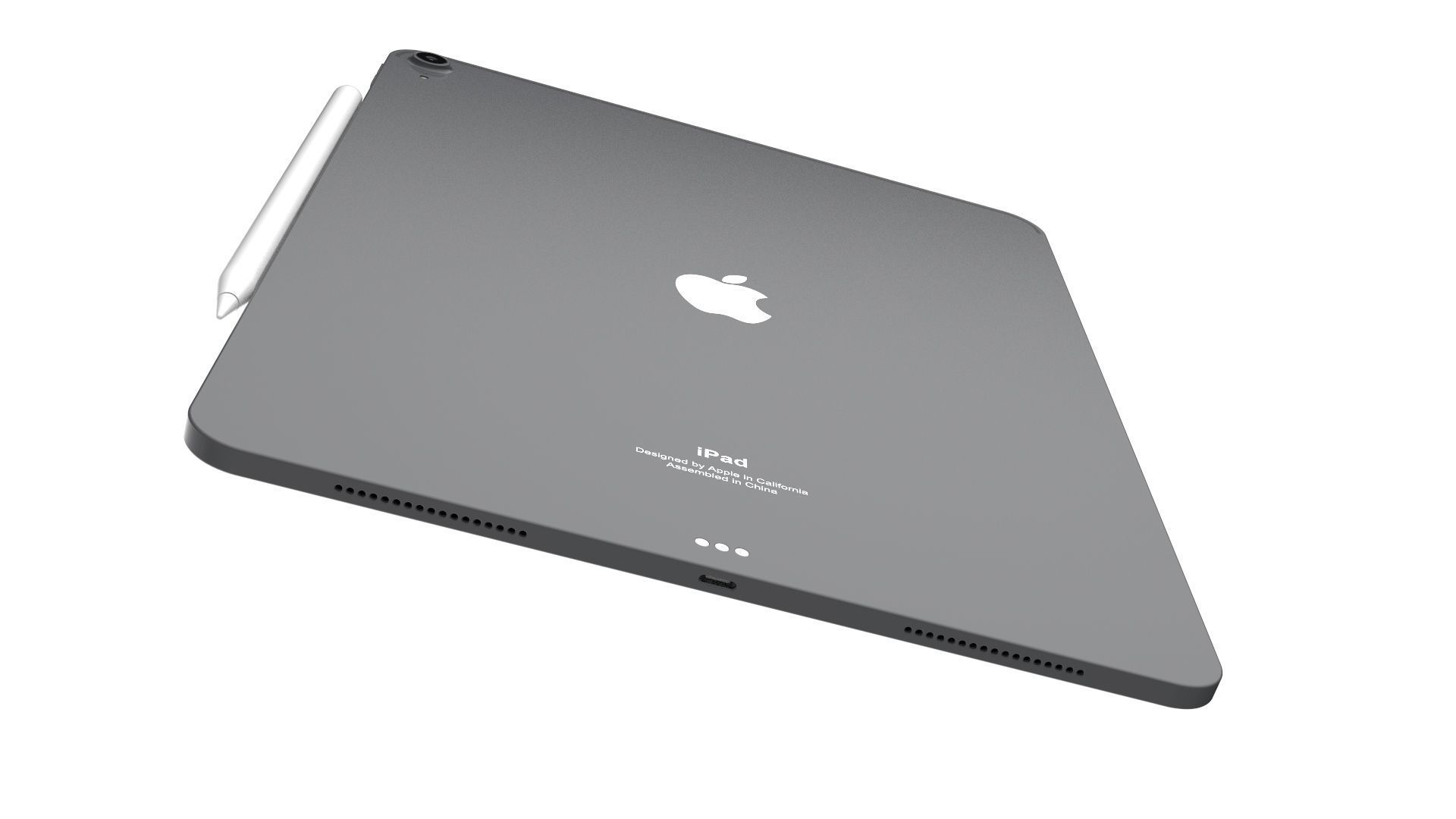 iPad Pro 12 9-inch Space Gray 3D model_12
