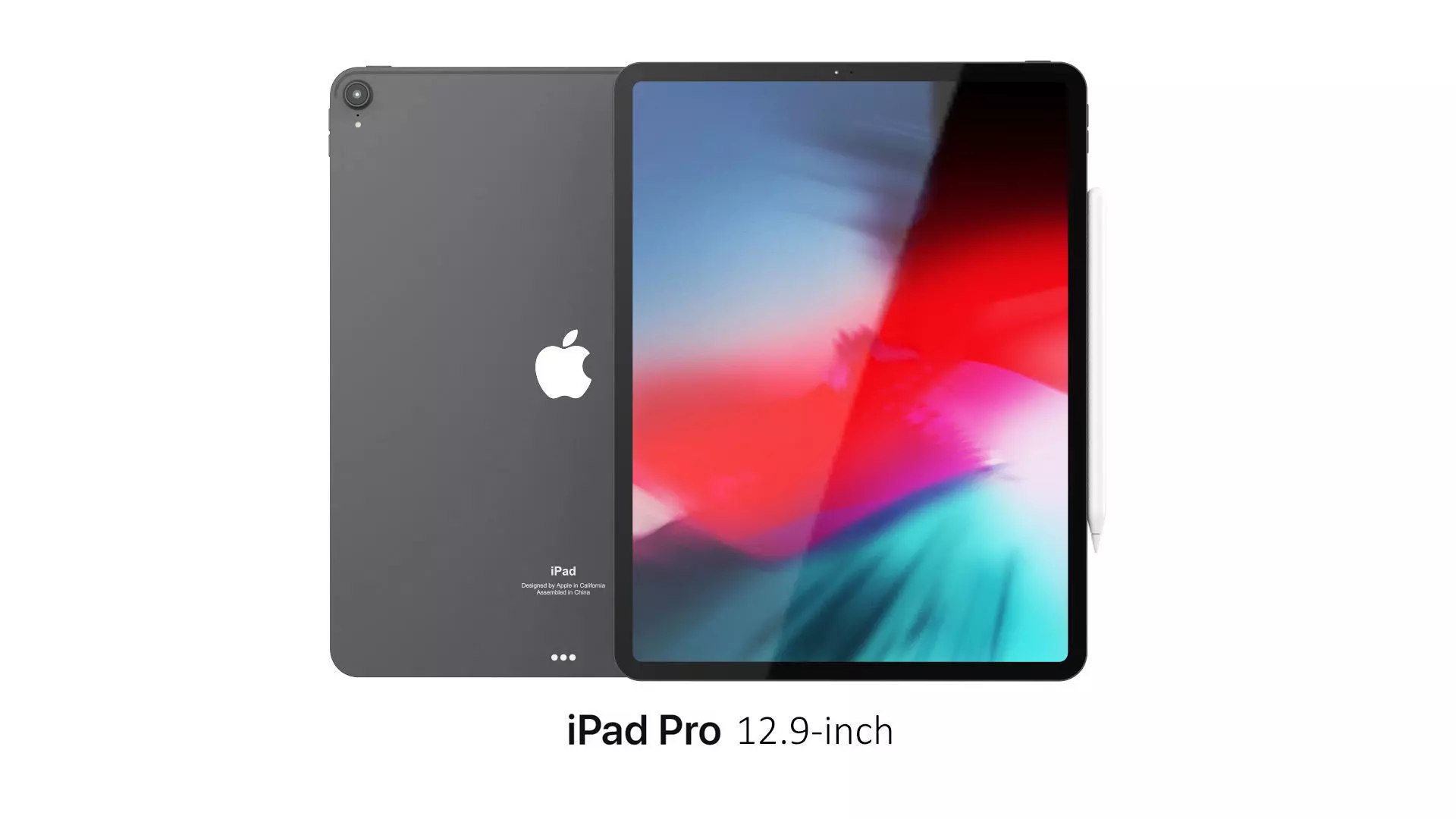 iPad Pro 12 9-inch Space Gray 3D model_0