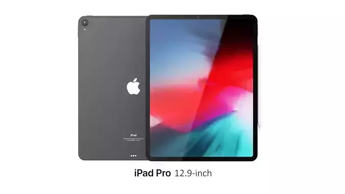 iPad Pro 12 9-inch Space Gray 3D model