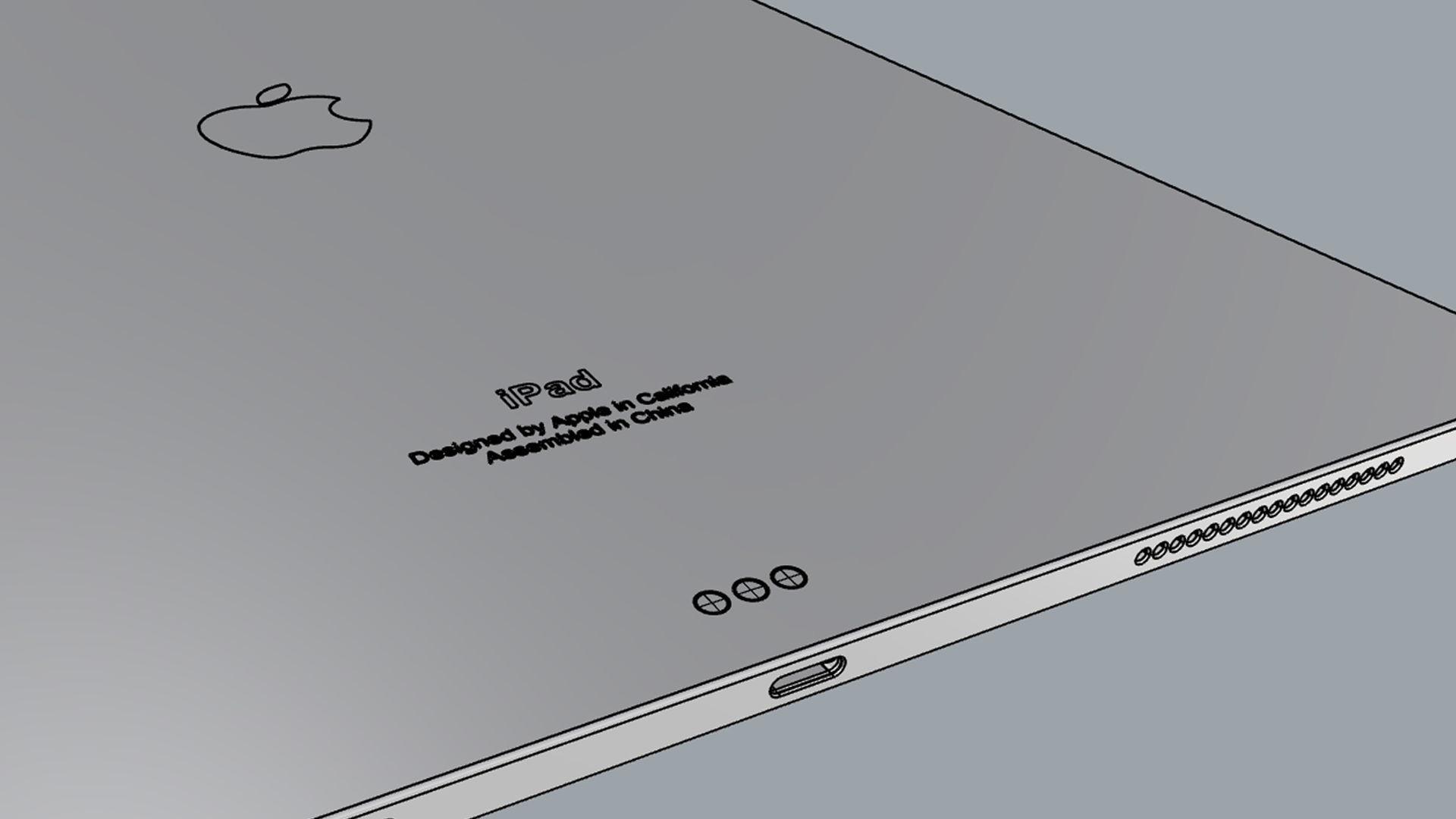 iPad Pro 12 9-inch Space Gray 3D model_23