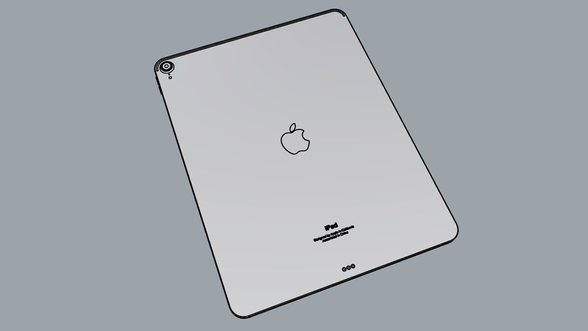 iPad Pro 12 9-inch Space Gray 3D model_22