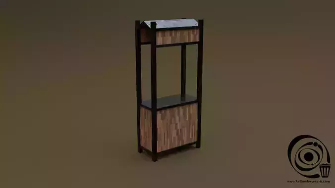 Trade stand 16 R Low-poly 3D model