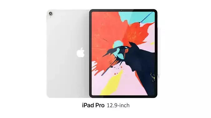 iPad Pro 12 9-inch Silver 3D model