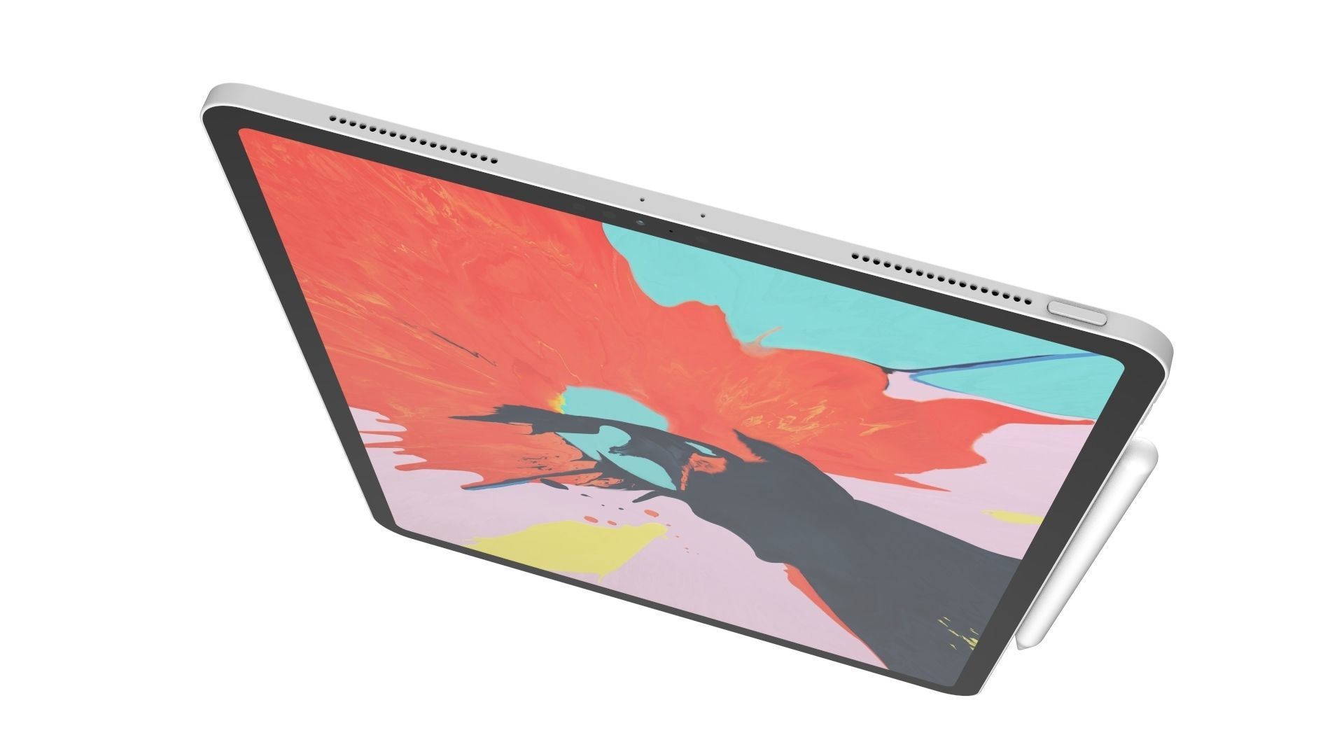 iPad Pro 12 9-inch Silver 3D model_10