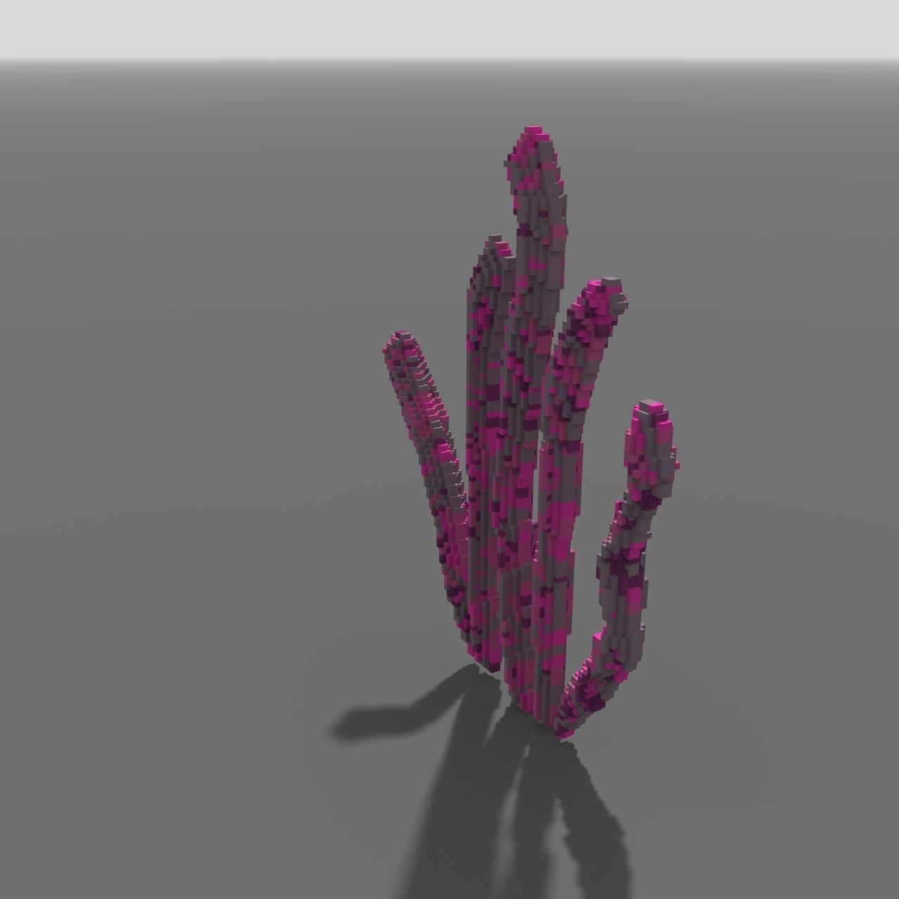 Voxel - Quads Purple Coral - Low-poly 3D Model Low-poly 3D model_4