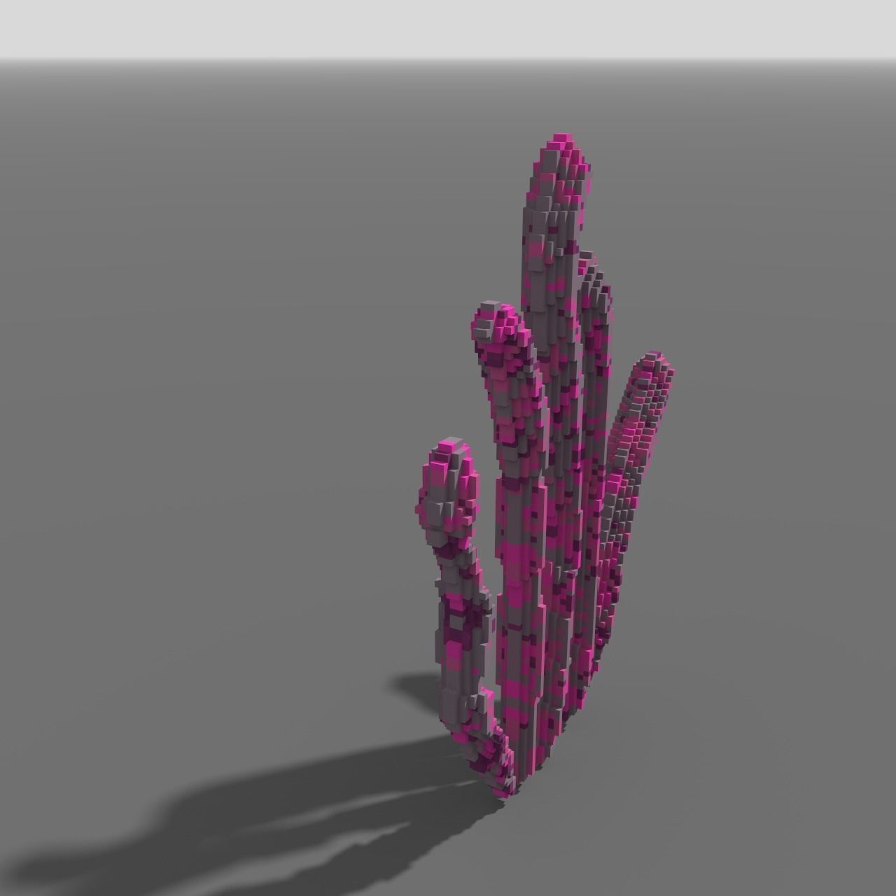 Voxel - Quads Purple Coral - Low-poly 3D Model Low-poly 3D model_5