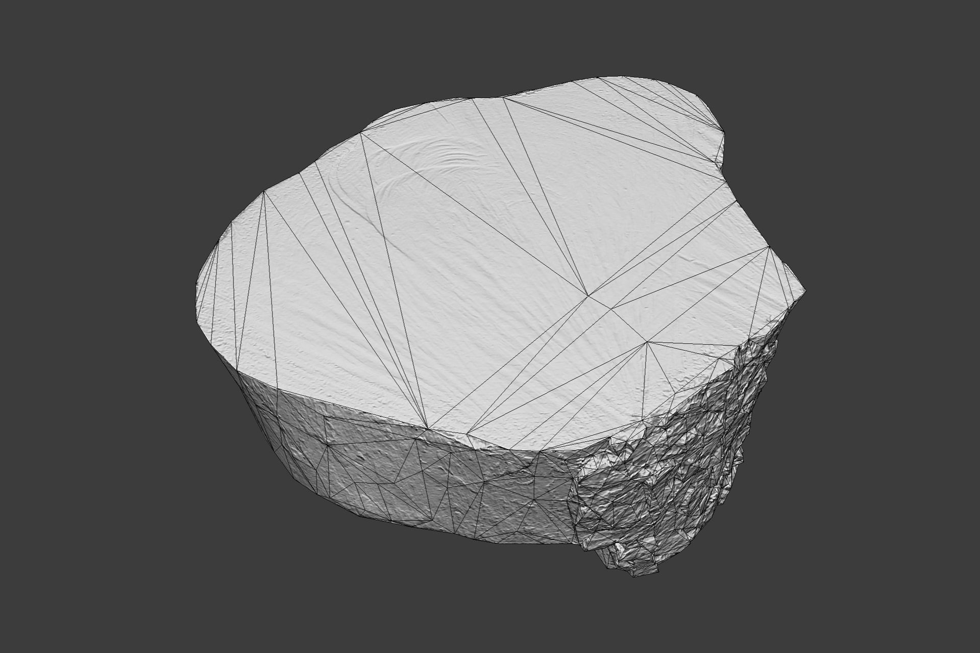 Wooden Stump Low-poly 3D model_5