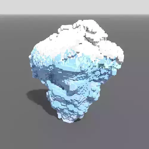 Voxel - Iceberg - Low-poly 3D Model Low-poly 3D model