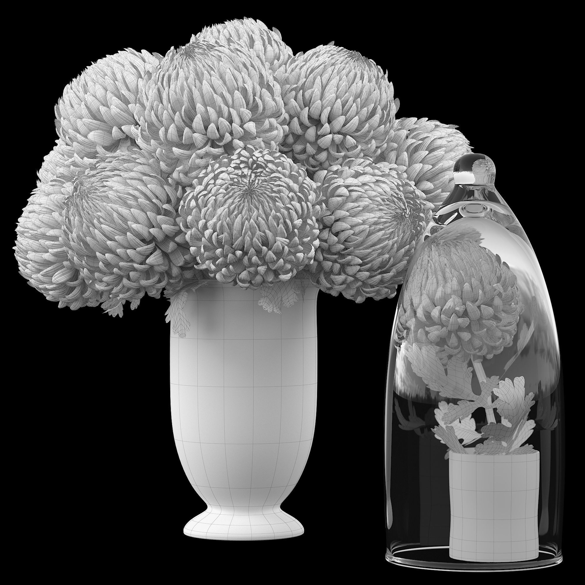 Chrysanthemum small 3D model_5