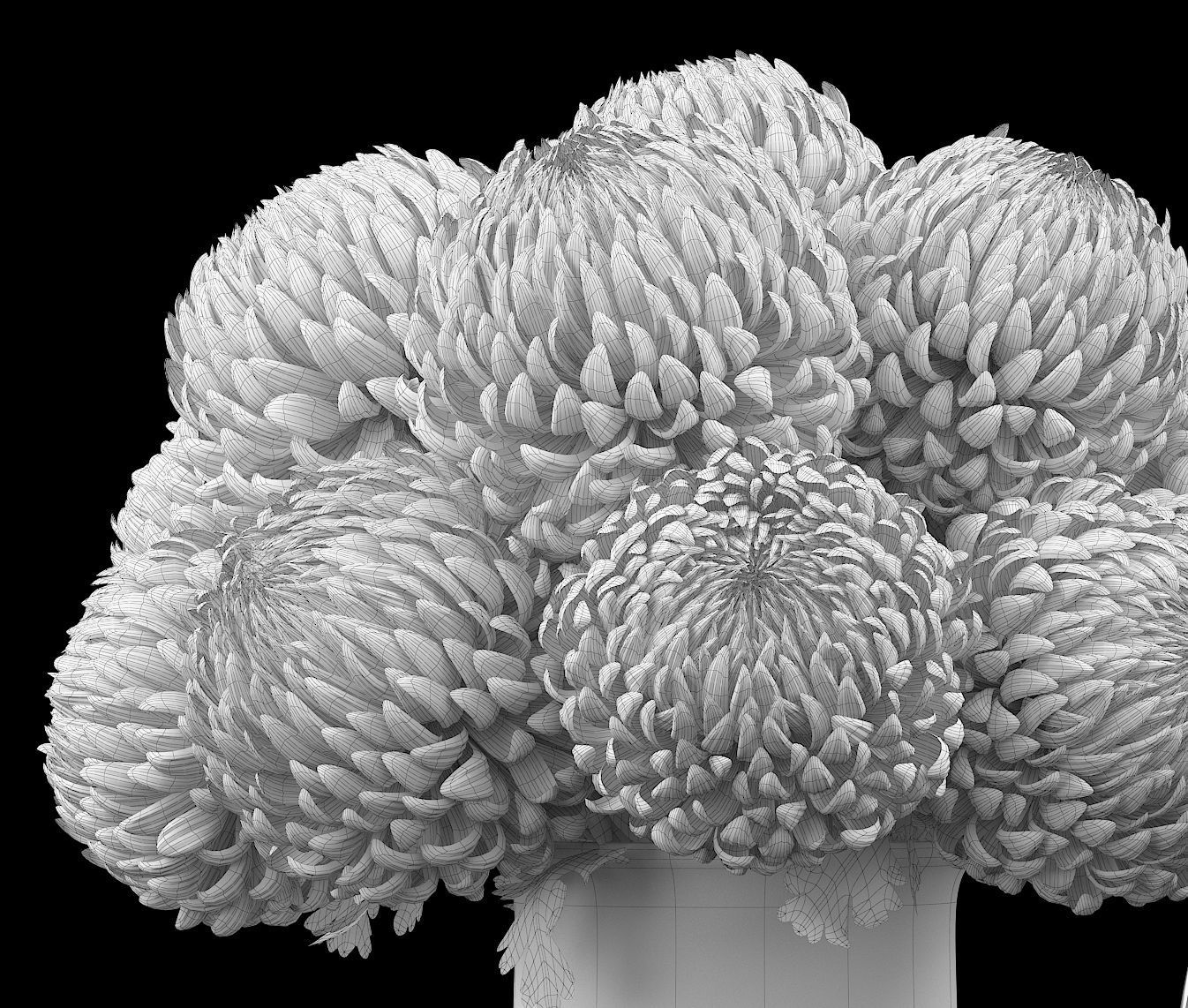 Chrysanthemum small 3D model_6