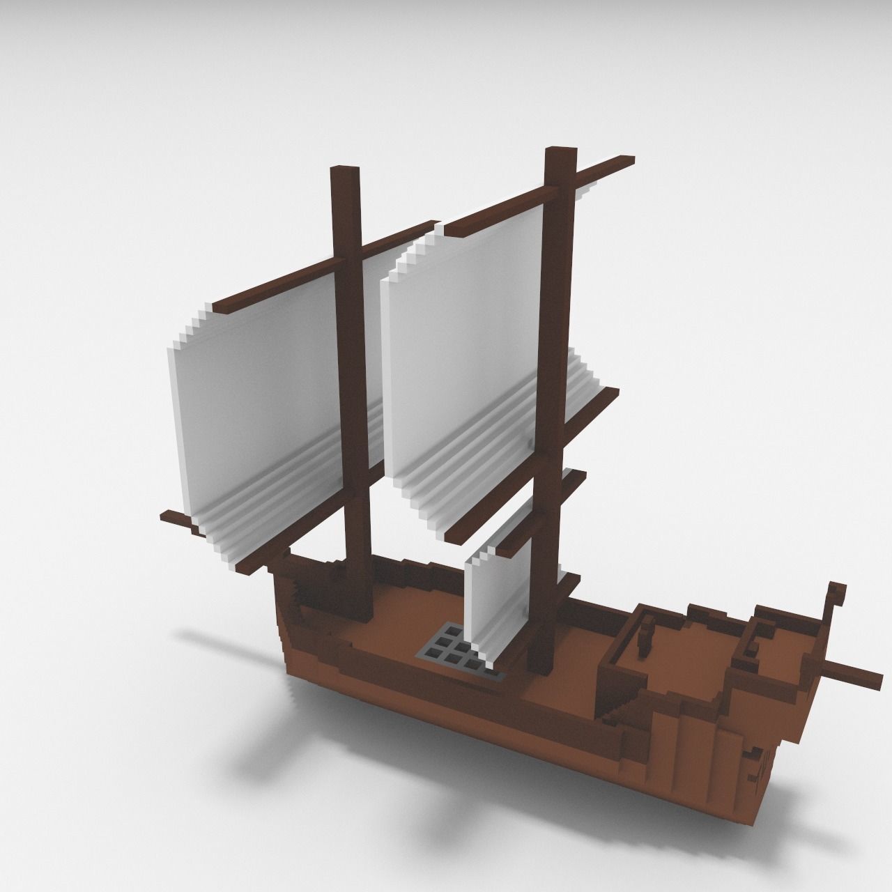 Voxel - Ship - Low-poly 3D Model Low-poly 3D model_3