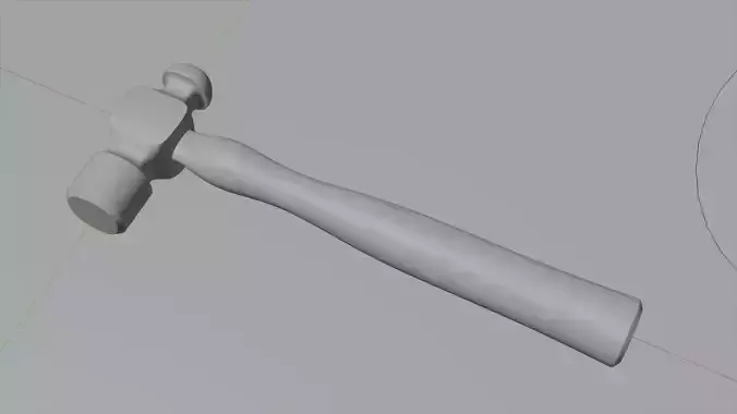 Hammer with wooden handle