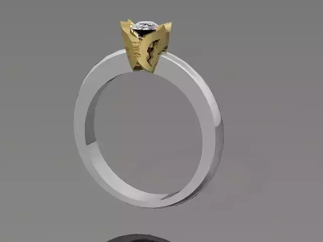 Diamond solitaire wedding ring 