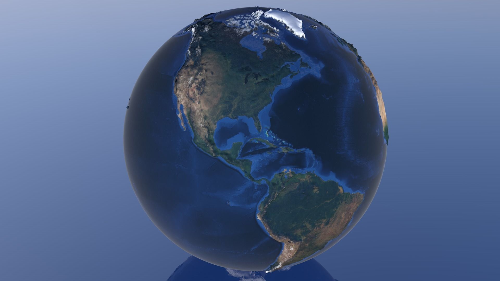 10K Relief Earth 3D Model - Bathymetry Texture 3D model_1