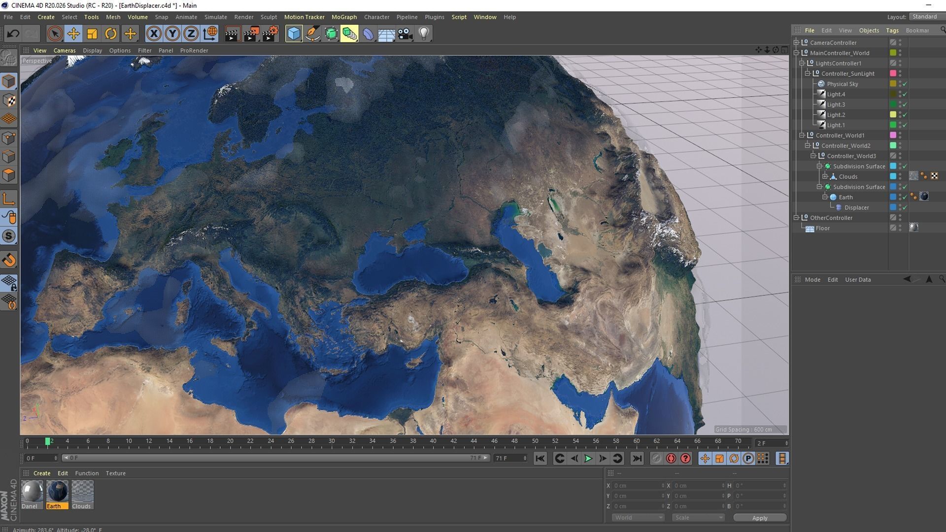 10K Relief Earth 3D Model - Bathymetry Texture 3D model_33