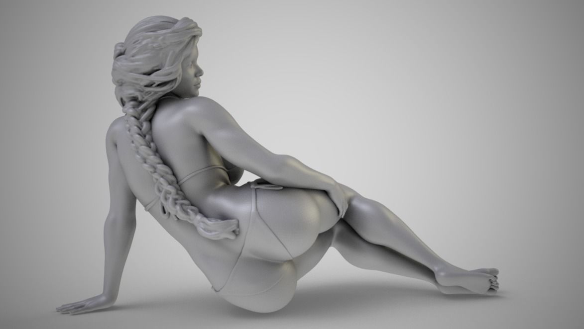 Girl in the Window 2 3D print model_4