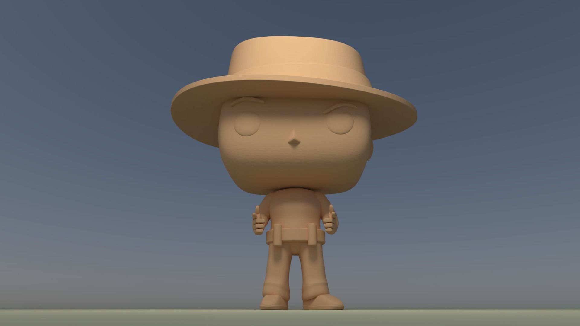 Custom Pop Cowboy Figure 3D Print 3D print model_6
